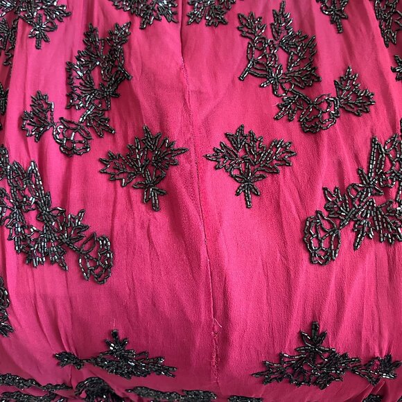 Scala Maroon Beaded Backless Dress - Picture 7 of 8